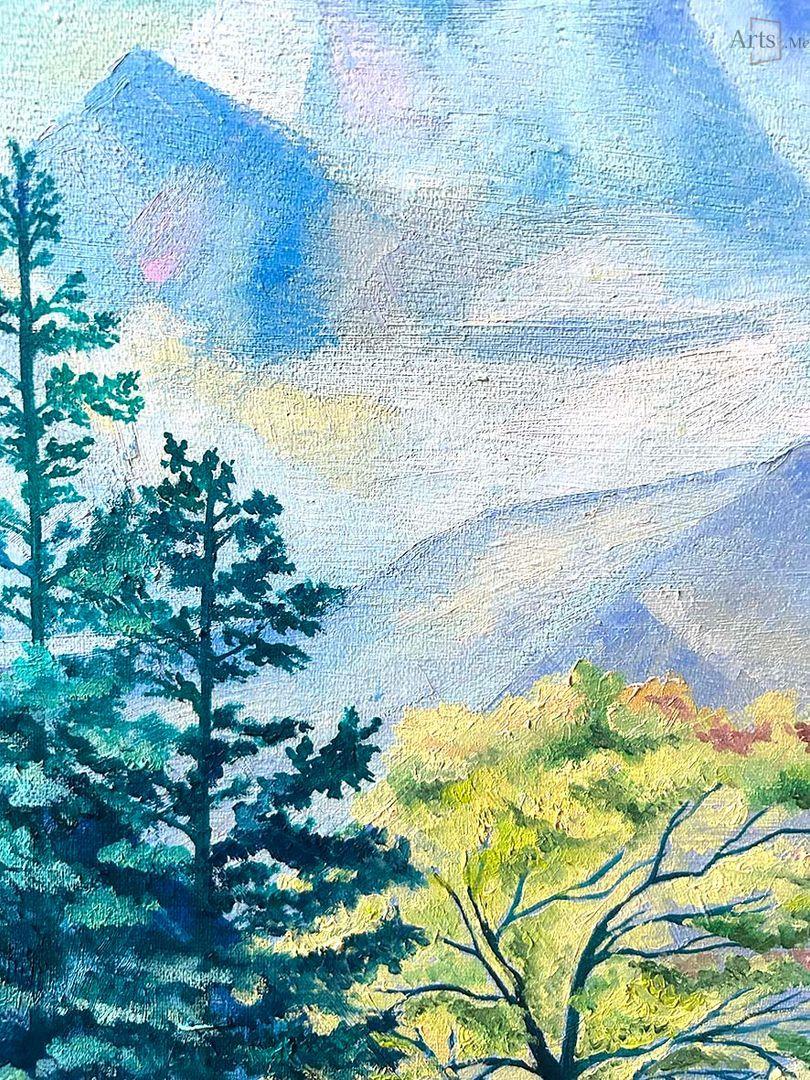 Триптих "Пейзажи. Холмы. Юрта. Склон"