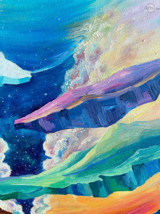 Триптих "Пейзажи. Холмы. Юрта. Склон"